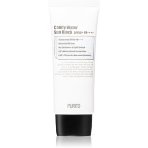 Purito Comfy Water Sun Block 100 % minerálny ochranný krém na tvár a telo SPF 50+ 60 ml
