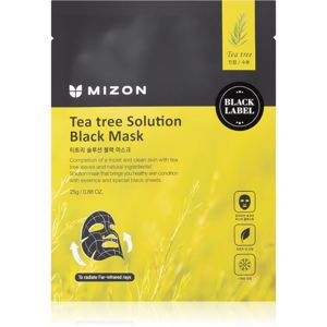 Mizon Black Solution Tea Tree upokojujúca plátienková maska 25 g