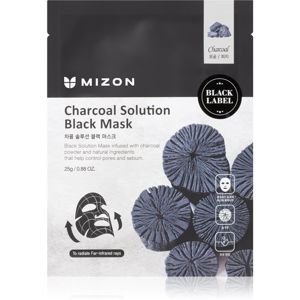 Mizon Black Solution Charcoal čistiaca plátienková maska s aktívnym uhlím 25 g