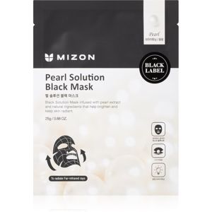 Mizon Black Solution Pearl rozjasňujúca plátienková maska 25 g