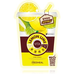 MEDIHEAL Vita Mask Lemon Lime rozjasňujúca plátienková maska 20 ml