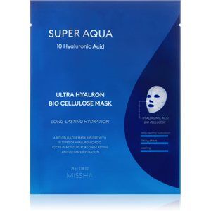 Missha Super Aqua 10 Hyaluronic Acid plátenná maska s vysoko hydratačným a vyživujúcim účinkom 25 g
