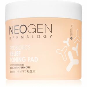 Neogen Dermalogy Probiotics Relief Toning Pad bavlnené tampóny pre veľmi suchú a citlivú pleť 50 ks