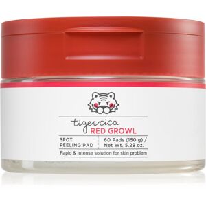 It´s Skin Tiger Cica Red Growl peelingové pleťové tampóny pre problematickú pleť, akné 60 ks