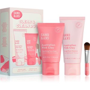 Sand & Sky Australian Pink Clay Clear & Clean Duo sada pre starostlivosť o pleť