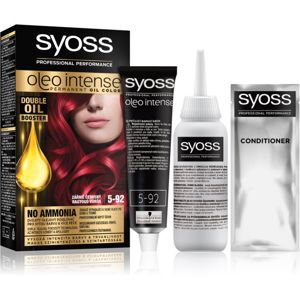 Syoss Oleo Intense permanentná farba na vlasy výhodné balenie odtieň 5-92 Bright Red 3 ks