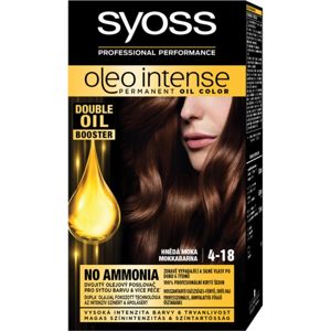 Syoss Oleo Intense permanentná farba na vlasy s olejom odtieň 4-18 Mokka Brown 1 ks