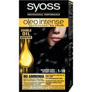 Syoss Oleo Intense permanentná farba na vlasy s olejom odtieň 1-10 Intense Black 1 ks