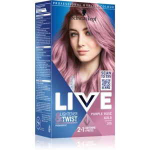 Schwarzkopf LIVE Lightener & Twist permanentná farba na vlasy na zosvetlenie vlasov odtieň 105 Purple Rosé Gold 1 ks