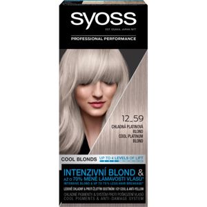 Syoss Cool Blonds permanentná farba na vlasy odtieň 12-59 Cool platinum blond