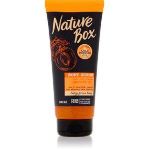 Nature Box Apricot ošetrujúci telový peeling pre rozjasnenie a hydratáciu 200 ml