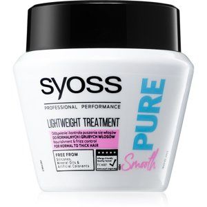 Syoss Pure Smooth vyživujúca maska pre hladké a žiarivé vlasy 300 ml