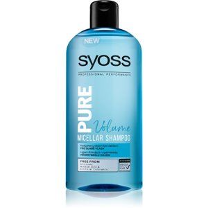 Syoss Pure Volume objemový micelárny šampón na slabé vlasy 500 ml