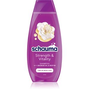 Schwarzkopf Schauma Strength & Vitality posilňujúci šampón pre jemné vlasy bez objemu 400 ml