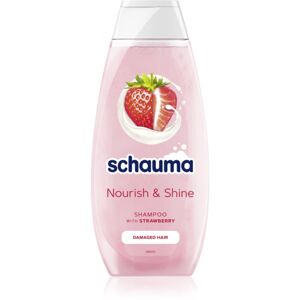 Schwarzkopf Schauma Nourish & Shine posilňujúci šampón pre poškodené vlasy s vôňou jahôd 400 ml