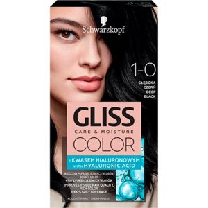 Schwarzkopf Gliss Color permanentná farba na vlasy odtieň 1-0 Deep Black