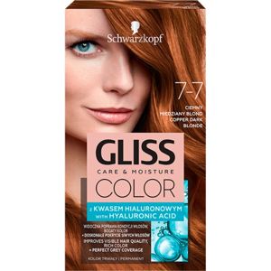 Schwarzkopf Gliss Color permanentná farba na vlasy odtieň 7-7 Copper Dark Blonde
