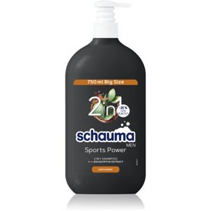 Schwarzkopf Schauma MEN sprchový gél a šampón 2 v 1 pre mužov Sports Power 750 ml