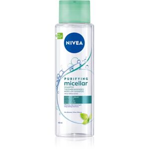 Nivea Micellar Shampoo osviežujúci micelárny šampón pre normálne až mastné vlasy bez silikónov 400 ml