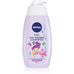 Nivea Kids Girl sprchový gél a šampón 2 v 1 pre deti 500 ml