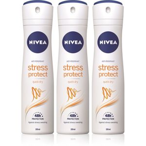 Nivea Stress Protect antiperspirant v spreji so 48hodinovým účinkom 3 x 150 ml