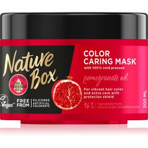 Nature Box Pomegranate vyživujúca a hydratačná maska na vlasy na ochranu farby 200 ml