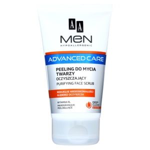 AA Cosmetics Men Advanced Care čistiaci peelingový gél na tvár 150 ml