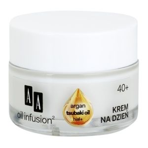 AA Cosmetics Oil Infusion2 Argan Tsubaki 40+ denný krém na obnovu pevnosti pleti s protivráskovým účinkom Hial+ 50 ml