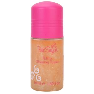Aquolina Pink Sugar deodorant roll-on pre ženy 50 ml s trblietkami