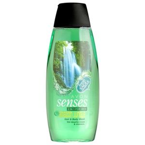 Avon Senses Amazon Jungle šampón a sprchový gél 2 v 1 pre mužov 500 ml