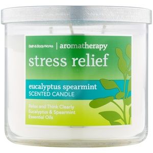Bath & Body Works Stress Relief Eukalyptus Spearmint vonná sviečka 411 g