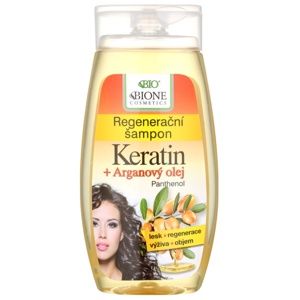 Bione Cosmetics Keratin + Arganový olej regeneračný šampón na lesk a hebkosť vlasov 260 ml