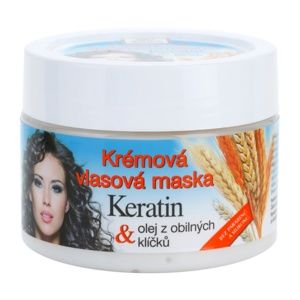 Bione Cosmetics Keratin + Obilné klíčky krémová maska pre všetky typy vlasov 260 ml