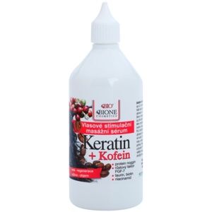 Bione Cosmetics Keratin + Kofein sérum pre rast vlasov a posilnenie od korienkov 215 ml