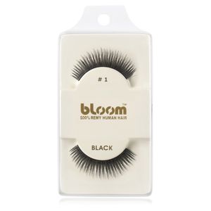 Bloom Natural nalepovacie mihalnice z prírodných vlasov No. 1 (Black) 1 cm
