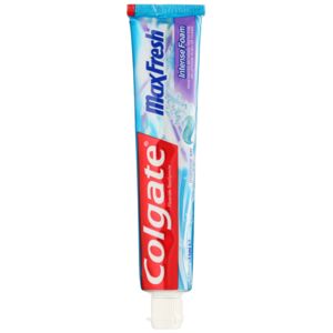 Colgate Max Fresh Intense Foam zubná pasta pre dôkladné vyčistenie zubov príchuť Effervescent Mint 75 ml