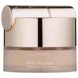 Clarins Face Make-Up Skin Illusion púdrový make-up so štetčekom odtieň 107 Beige 13 g