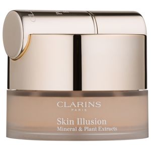 Clarins Face Make-Up Skin Illusion púdrový make-up so štetčekom odtieň 112 Amber 13 g