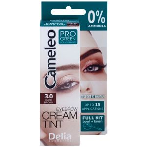 Delia Cosmetics Cameleo Pro Green farba na obočie bez amoniaku odtieň 3.0 Dark Brown 15 ml