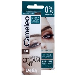 Delia Cosmetics Cameleo Pro Green farba na obočie bez amoniaku odtieň 4.0 Brown 15 ml