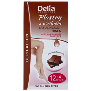 Delia Cosmetics Depilation Chocolate Fragrance voskové depilačné pásiky na telo 16 ks