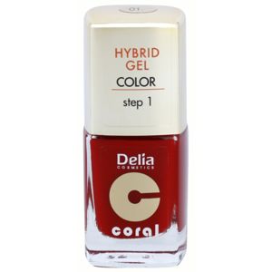 Delia Cosmetics Coral Nail Enamel Hybrid Gel gélový lak na nechty odtieň 01 11 ml