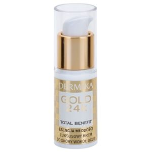 Dermika Gold 24k Total Benefit luxusný omladzujúci krém na očné okolie 15 ml