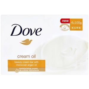 Dove Cream Oil tuhé mydlo s arganovým olejom 4x90 g