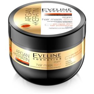 Eveline Cosmetics Argan + Keratin vlasová maska 8 v 1