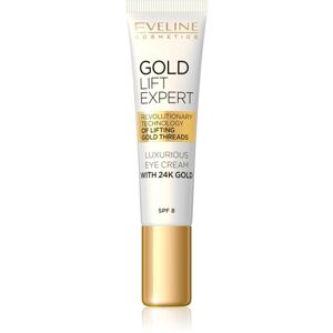 Eveline Cosmetics Gold luxusný krém na oči a viečka s 24karátovým zlatom (SPF 8) 15 ml