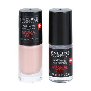 Eveline Cosmetics Nail Therapy Professional gélový lak na nechty bez použitia UV/LED lampy odtieň 02 2 x 5 ml