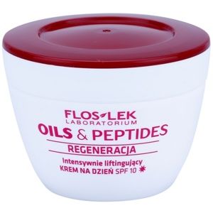 FlosLek Laboratorium Oils & Peptides Regeneration 60+ intenzívny liftingový krém SPF 10 50 ml