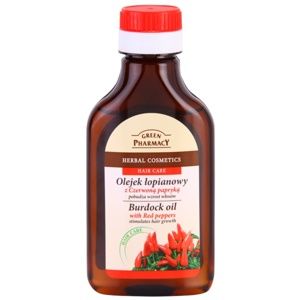 Green Pharmacy Hair Care Red Peppers lopuchový olej pre stimuláciu rastu vlasov 100 ml