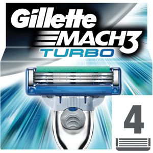 Gillette Mach3 Turbo náhradné žiletky 4 ks